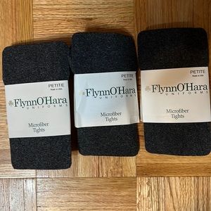 3 pairs of brand new Flynn O’Hara uniform tights microfiber gray